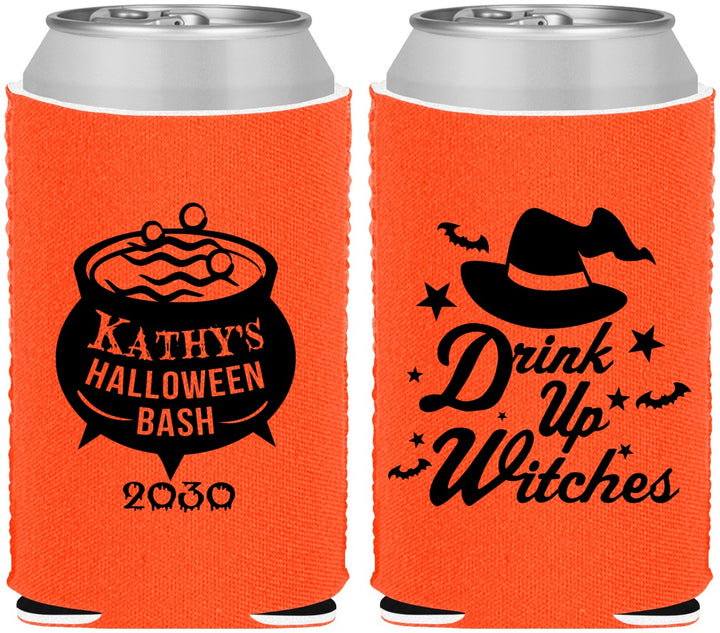Custom Halloween Neoprene Can Coolers - Drink Up Witches | 250004