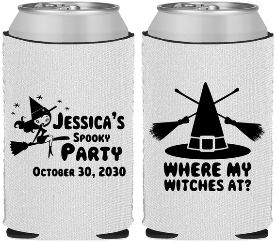 Custom Halloween Neoprene Can Coolers - Witches | 250005