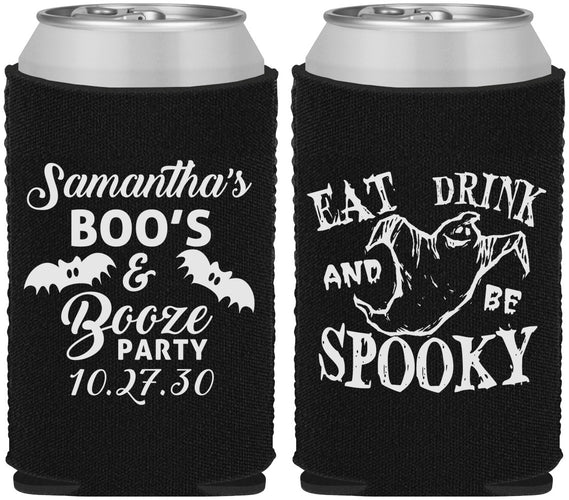 Custom Halloween Neoprene Can Coolers - Ghost Spooky Boo | 250007