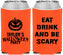 Custom Halloween Neoprene Can Coolers - Scary Pumpkin | 250008