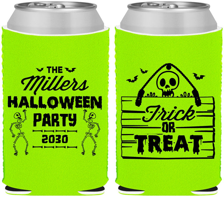 Custom Halloween Neoprene Can Coolers - Trick Or Treat | 250010
