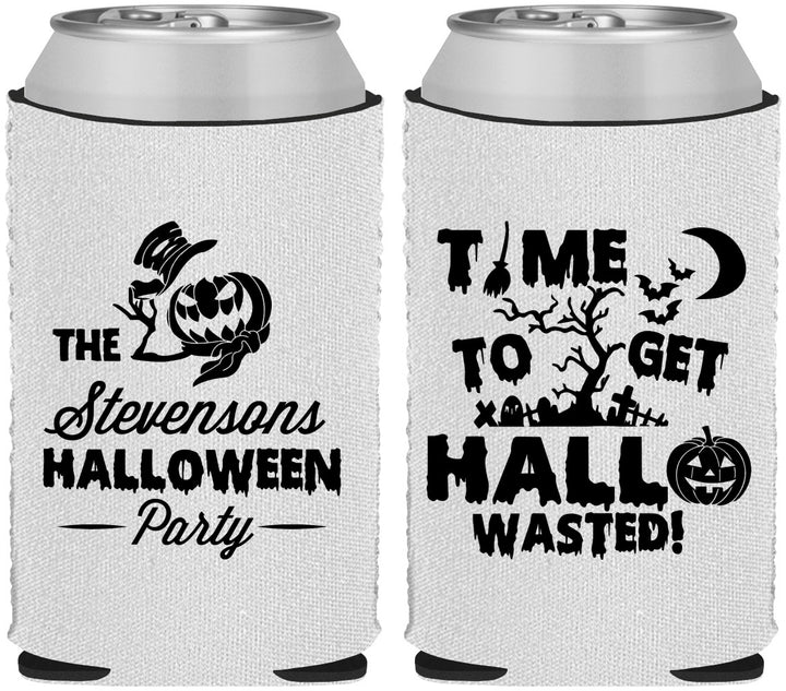 Custom Halloween Neoprene Can Coolers - Hallowasted Pumpkin | 250013