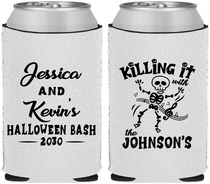 Custom Halloween Neoprene Can Coolers - Skeleton | 250017