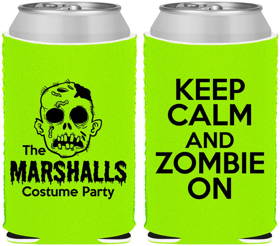 Custom Halloween Neoprene Can Coolers - Zombie | 250018