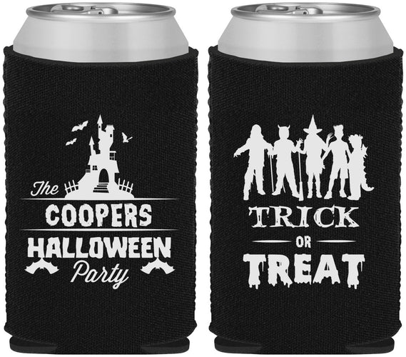 Custom Halloween Neoprene Can Coolers - Trick Or Treat | 250019