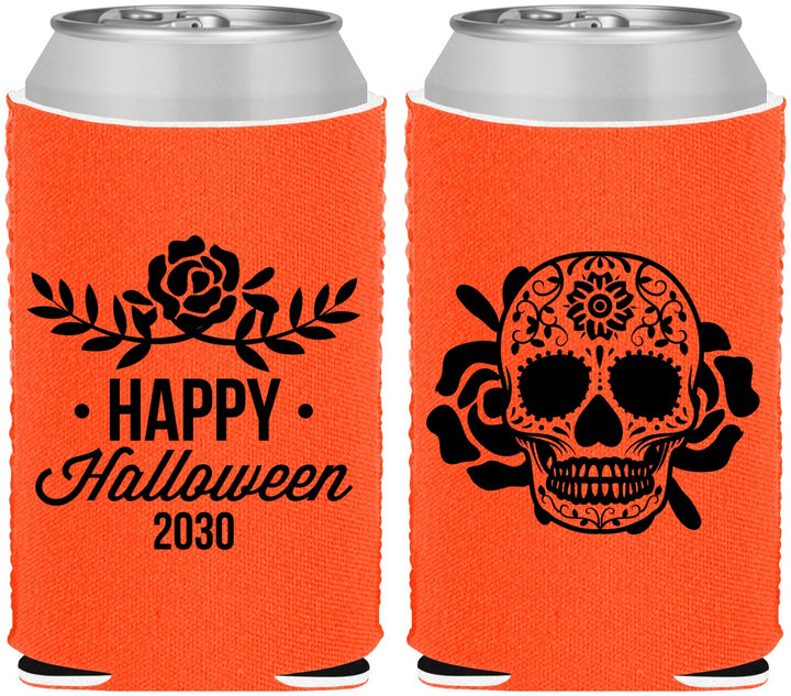 Custom Halloween Neoprene Can Coolers - Sugar Skull | 250020