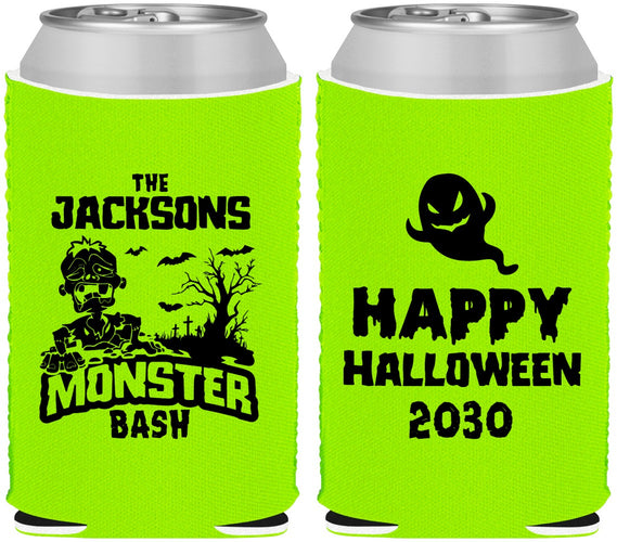 Custom Halloween Neoprene Can Coolers - Ghost Monster | 250022