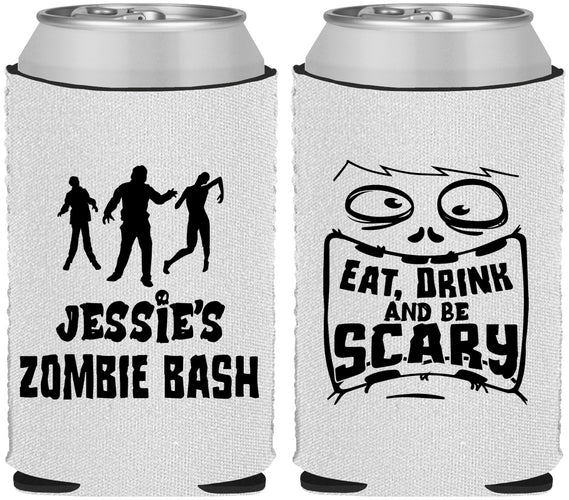 Custom Halloween Neoprene Can Coolers - Eat Drink Be Scary | 250029