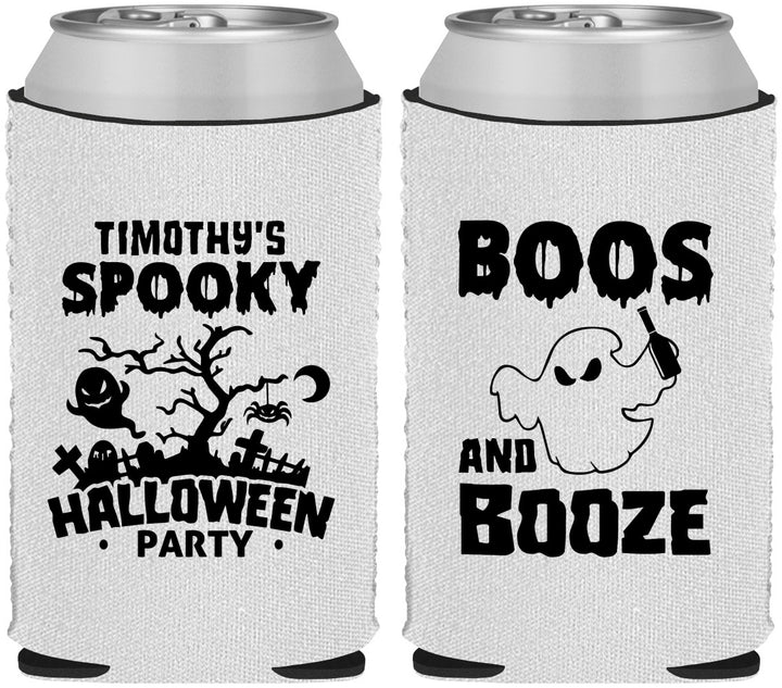 Custom Halloween Neoprene Can Coolers - Boos And Booze | 250041