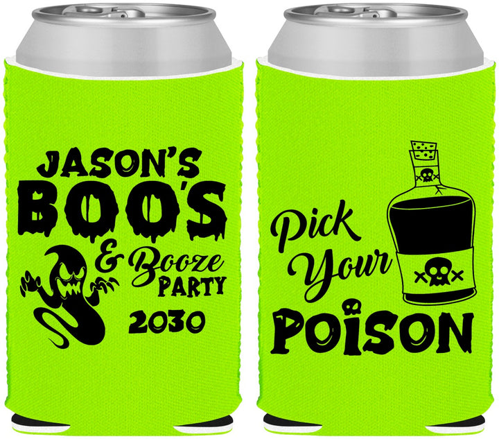 Custom Halloween Neoprene Can Coolers - Ghost Boo | 250042