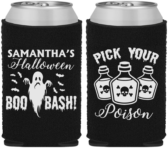 Custom Halloween Neoprene Can Coolers - Boo Bash | 250043