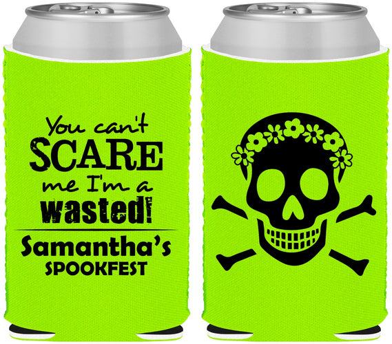Custom Halloween Neoprene Can Coolers - Sugar Skull | 250050