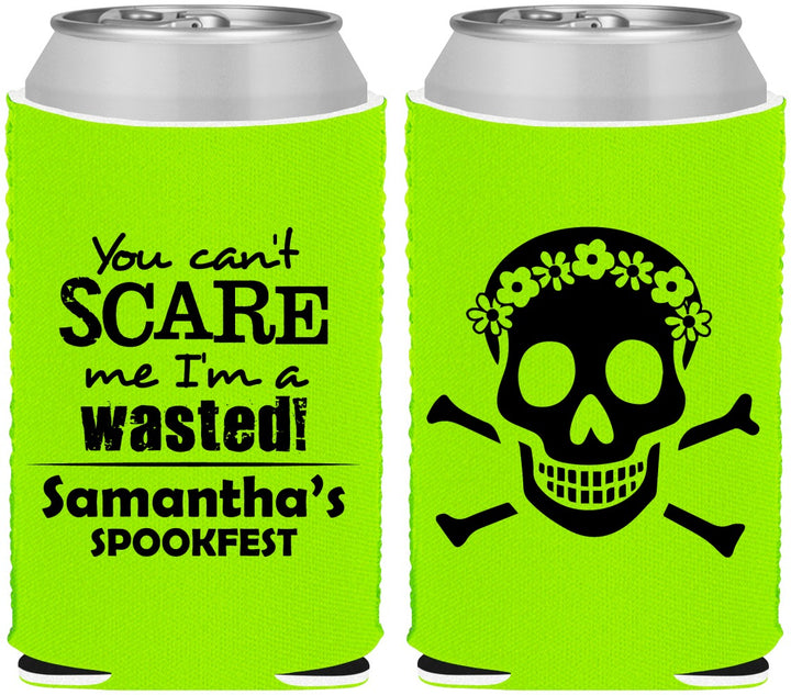 Custom Halloween Neoprene Can Coolers - Sugar Skull | 250050