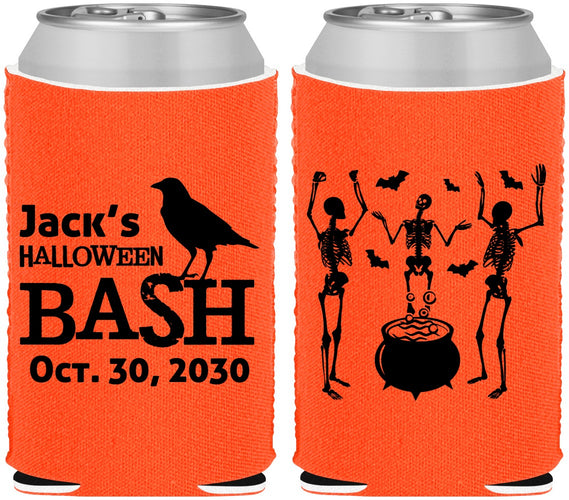 Custom Halloween Neoprene Can Coolers - Skeleton | 250052