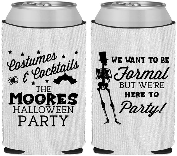 Custom Halloween Neoprene Can Coolers - Skeleton | 250057