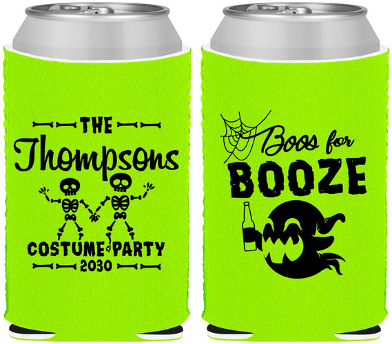 Custom Halloween Neoprene Can Coolers - Boos And Booze | 250058