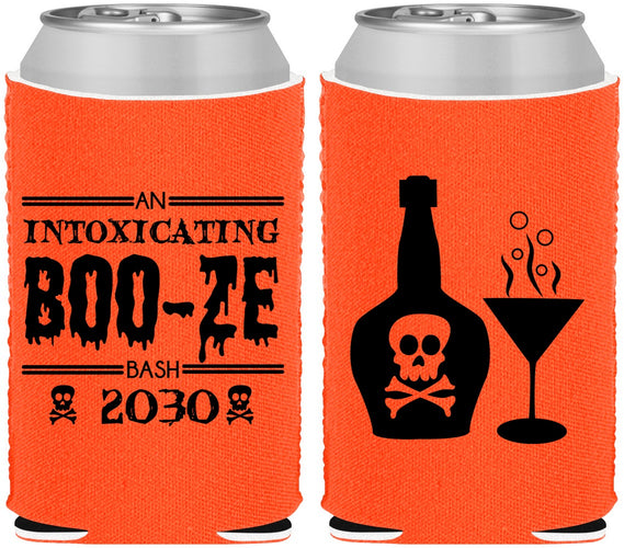 Custom Halloween Neoprene Can Coolers - Booze Wine | 250060