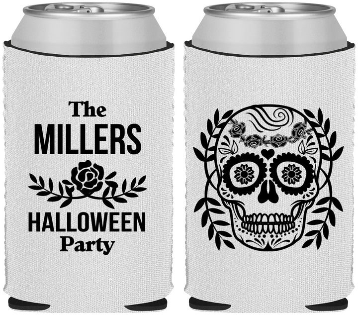 Custom Halloween Neoprene Can Coolers - Sugar Skull | 250061