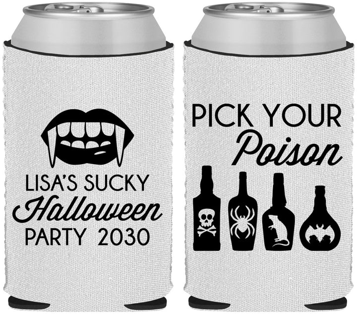 Custom Halloween Neoprene Can Coolers - Pick Your Poison | 250065