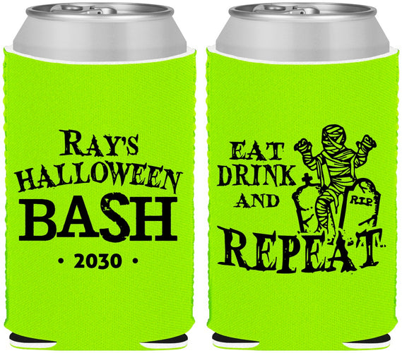 Custom Halloween Neoprene Can Coolers - Mummy | 250066