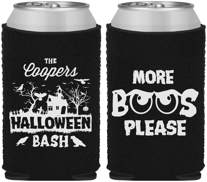 Custom Halloween Neoprene Can Coolers - Haunted House | 250075