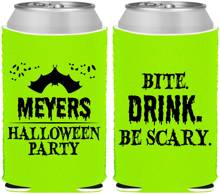 Custom Halloween Neoprene Can Coolers - Bite Drink Be Scary | 250082