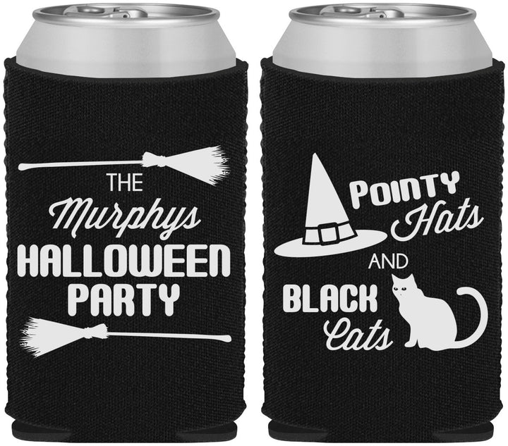 Custom Halloween Neoprene Can Coolers - Black Cats | 250087