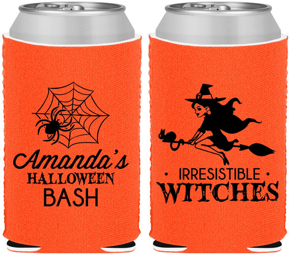 Custom Halloween Neoprene Can Coolers - Witches | 250092