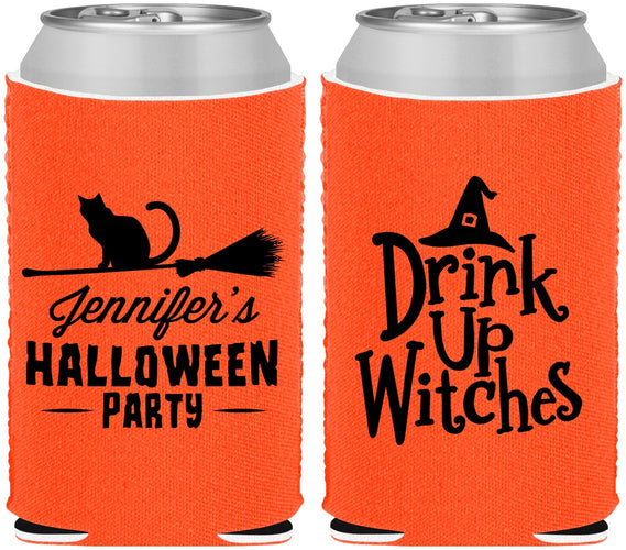 Custom Halloween Neoprene Can Coolers - Drink Up Witches | 250096