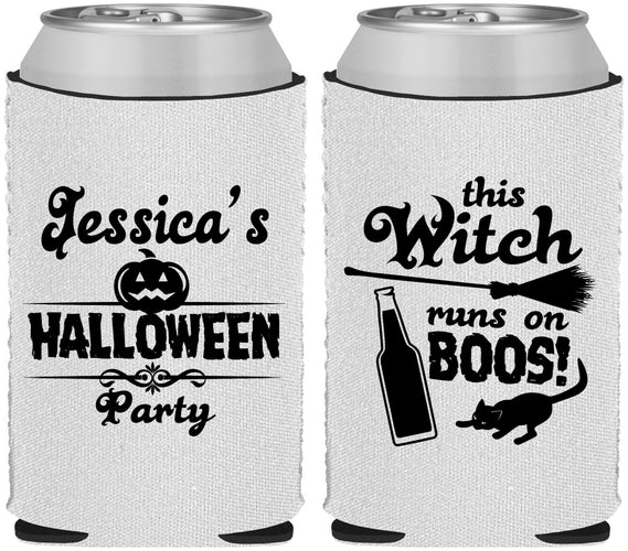 Custom Halloween Neoprene Can Coolers - Witch Boos | 250097