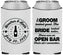 Custom Wedding Neoprene Can Coolers - Groom Bride Open Bar | 253