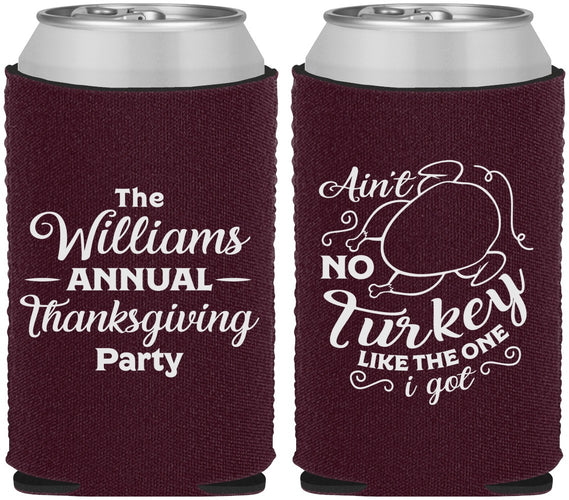 Custom Thanksgiving Neoprene Can Coolers - Turkey | 260005