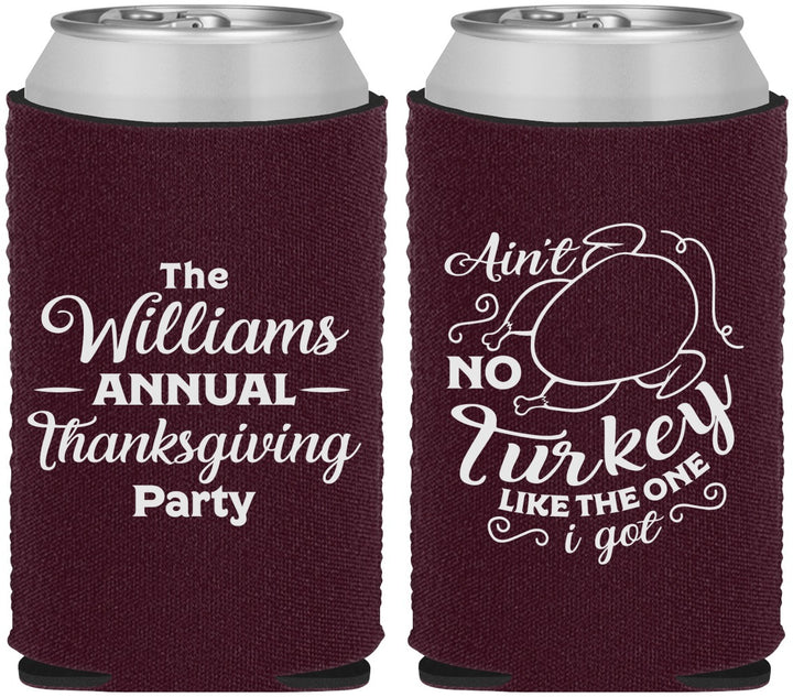 Custom Thanksgiving Neoprene Can Coolers - Turkey | 260005