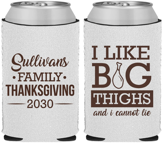 Custom Thanksgiving Neoprene Can Coolers - Big Thighs | 260011