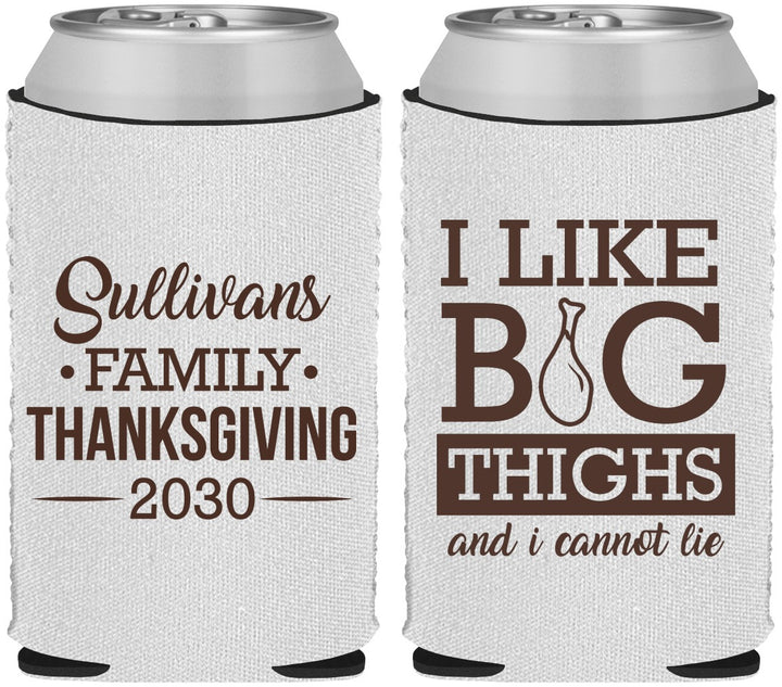 Custom Thanksgiving Neoprene Can Coolers - Big Thighs | 260011
