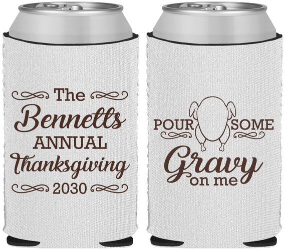 Custom Thanksgiving Neoprene Can Coolers - Turkey Gravy | 260015
