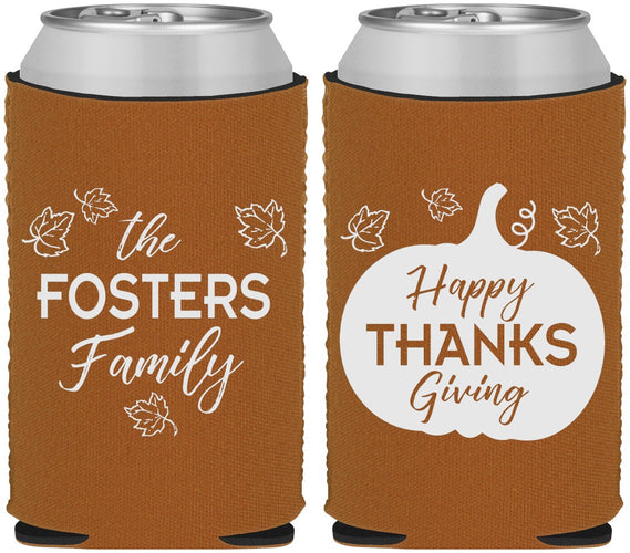 Custom Thanksgiving Neoprene Can Coolers - Pumpkin | 260016