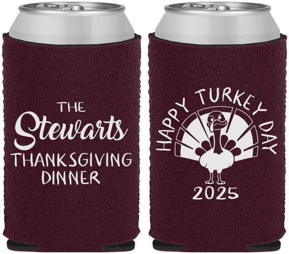 Custom Thanksgiving Neoprene Can Coolers - Turkey Day | 260021