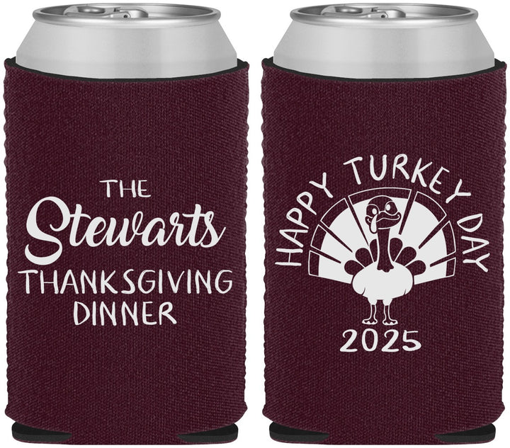 Custom Thanksgiving Neoprene Can Coolers - Turkey Day | 260021