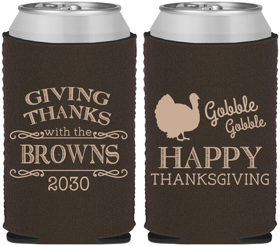 Custom Thanksgiving Neoprene Can Coolers - Gobble Gobble | 260022