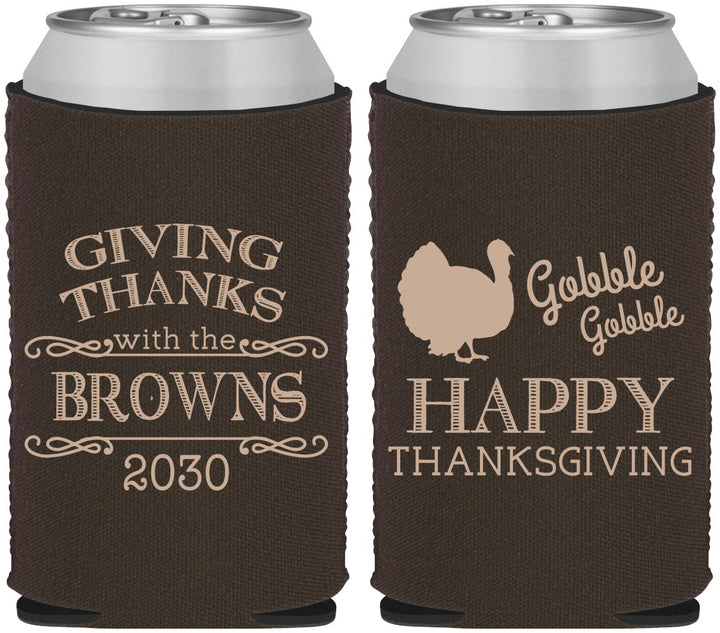 Custom Thanksgiving Neoprene Can Coolers - Gobble Gobble | 260022