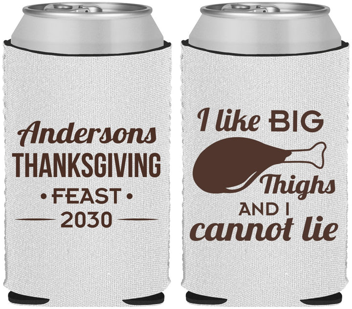 Custom Thanksgiving Neoprene Can Coolers - Big Thighs | 260023