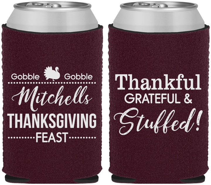 Custom Thanksgiving Neoprene Can Coolers - Thankful Stuffed | 260029