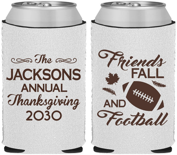 Custom Thanksgiving Neoprene Can Coolers - Football | 260031