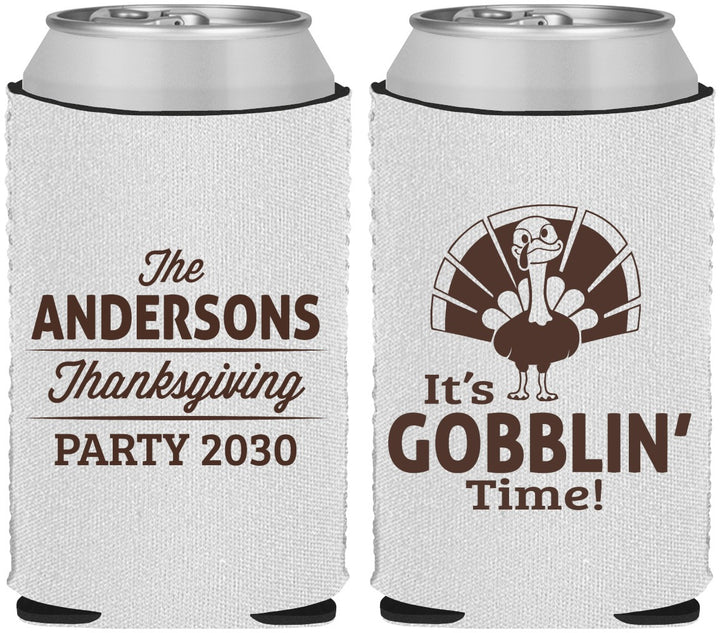 Custom Thanksgiving Neoprene Can Coolers - Turkey Gobblin | 260035