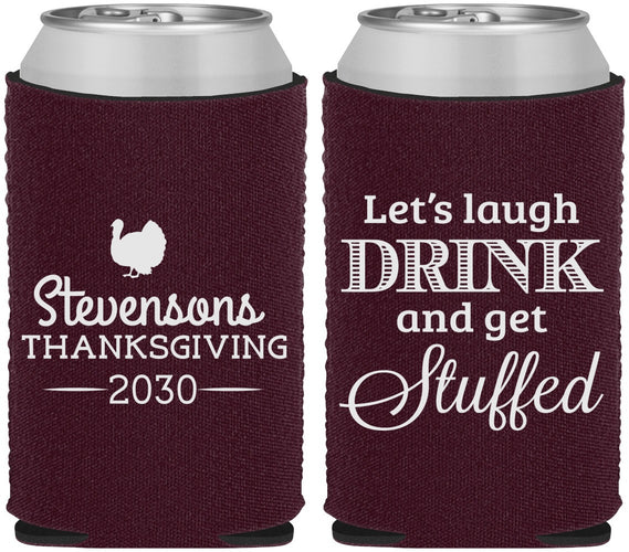 Custom Thanksgiving Neoprene Can Coolers - Turkey Stuffed | 260037