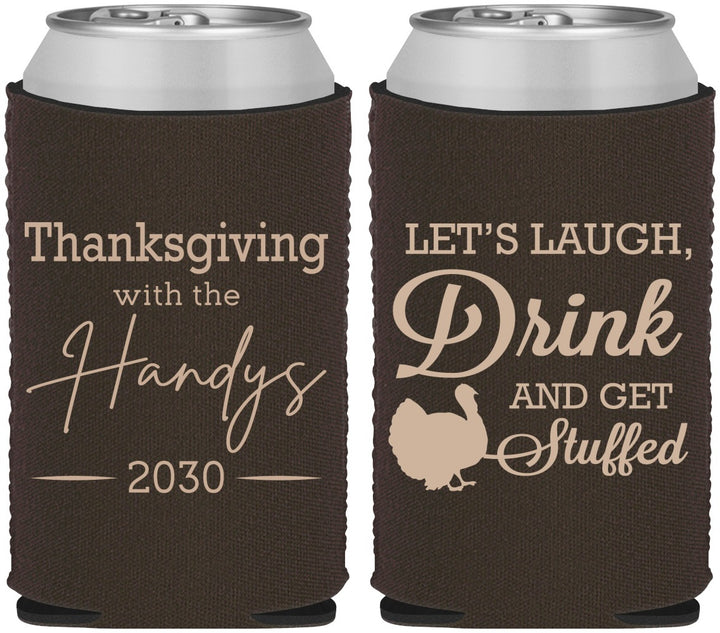 Custom Thanksgiving Neoprene Can Coolers - Turkey Stuffed | 260038