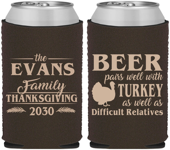 Custom Thanksgiving Neoprene Can Coolers - Turkey | 260042