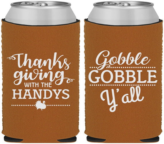 Custom Thanksgiving Neoprene Can Coolers - Gobble Gobble | 260044