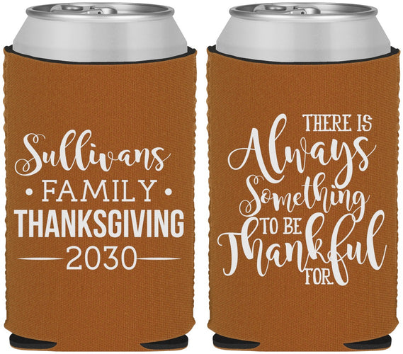 Custom Thanksgiving Neoprene Can Coolers - Thankful | 260048